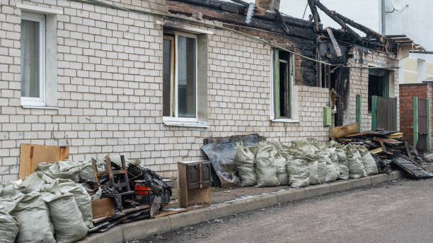 Professional Fire Damage Removal technician working in Washington, NJ